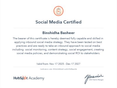 social media marketing certificate social media marketing certificate
