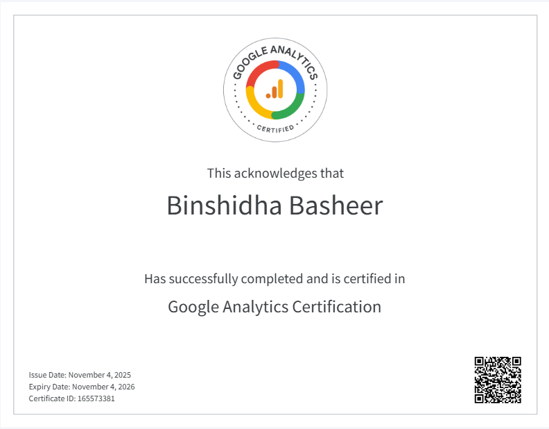 google analytics certificate google analytics certificate