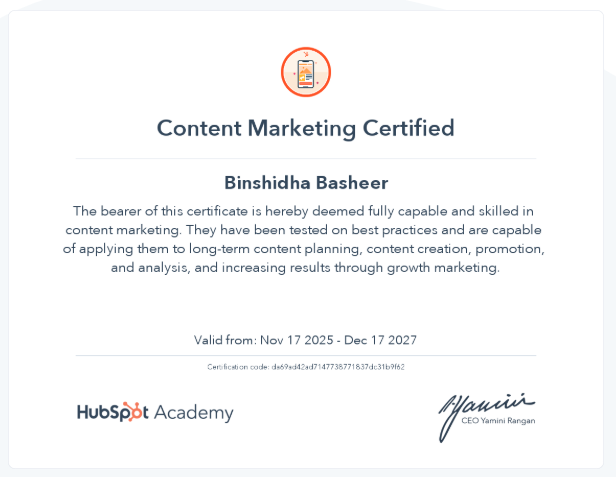 content marketing certificate content marketing certificate